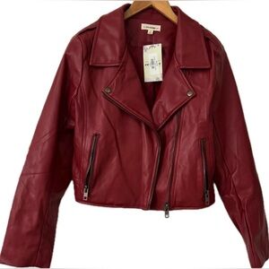 NWT Eesome Faux Leather Jacket